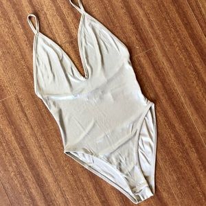 Topshop Metallic Gold Bodysuit!